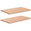 vidaXL Парапети за прозорци 2 бр. Натурално 70 x 40 x 2 cm Солидно бук