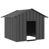 vidaXL Къща за кучета с покрив 131x101x102 cm Поцинкована стомана
