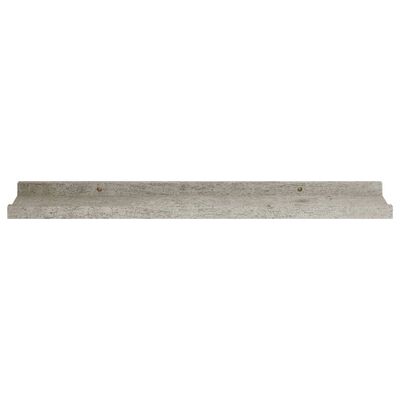 vidaXL Стенни рафтове, 4 бр, бетонно сиви, 60x9x3 см