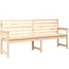 vidaXL Градинска пейка, 203,5x48x91,5 см, борово дърво масив
