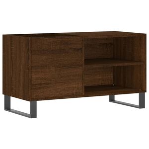 vidaXL Шкаф за винилови плочи кафяв дъб 85x38x48 см инженерно дърво