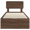 vidaXL Рамка за легло Кафяв дъб 100 x 200 cm Инженерен дървен материал