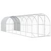 vidaXL Кокошарник Сребристо 800 x 200 x 200 см Поцинкована стомана