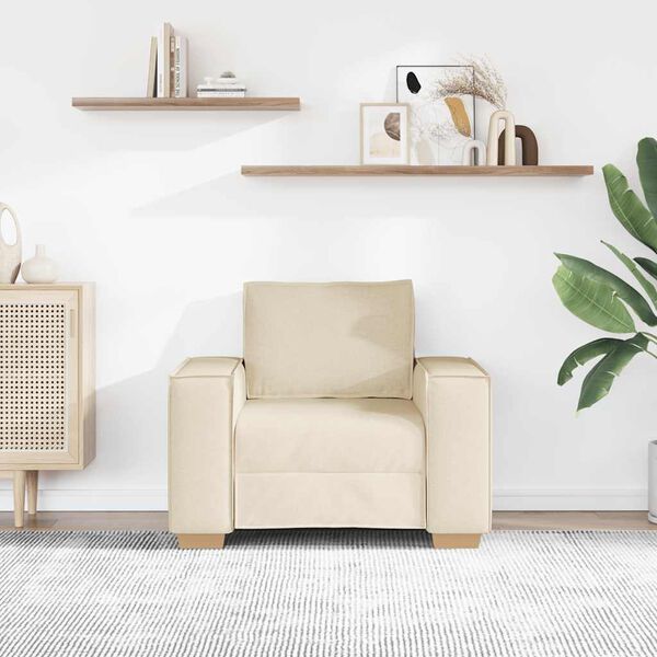 vidaXL Диван-фотьойл, ленен, 100x78x84 см