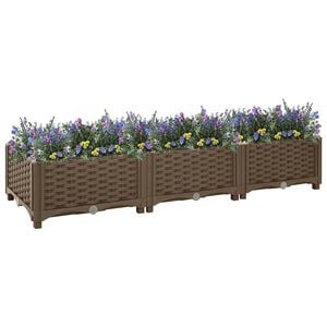 vidaXL Повдигната леха, 120x40x23 см, полипропилен