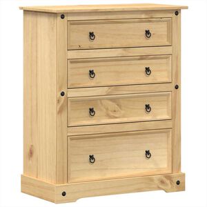 vidaXL Скрин Corona, 92x48x114 см, бор масив