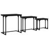 vidaXL Нестинг масичка за кафе 3 pcs Черен дъб 50.5 x 35 x 53 см