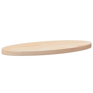 vidaXL Плот за маса, 60x30x2,5 см, бор масив, овален