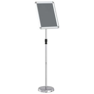 vidaXL Стендове за търговски прояви Сребрист 30 x 25 x 128 см Алуминий