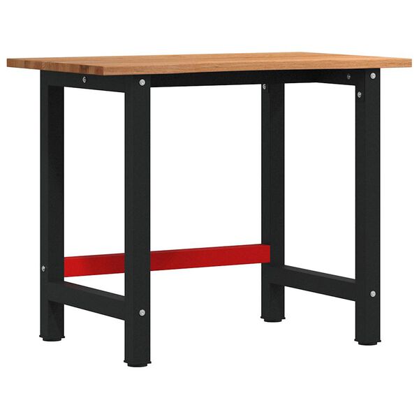 vidaXL Работна маса светлокафяв 100x60x81,5 см дъб масив