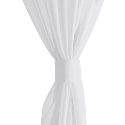 Бели прозрачни завеси 140 х 175 см – 2 броя