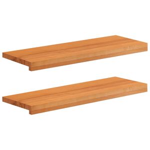 vidaXL Стъпала за стълби 2 бр. 80 x 25 x 2 cm Светло кафяво