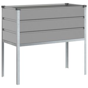 vidaXL Кашпа Светлосиво 100 x 45 x 90 см Галванизирана стомана