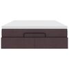 vidaXL Османска легло с матрак, тъмнокафяво, 140x200 см, плат
