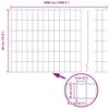 vidaXL Ограда с пост Сив 0,4 x 50 м Стомана и PVC