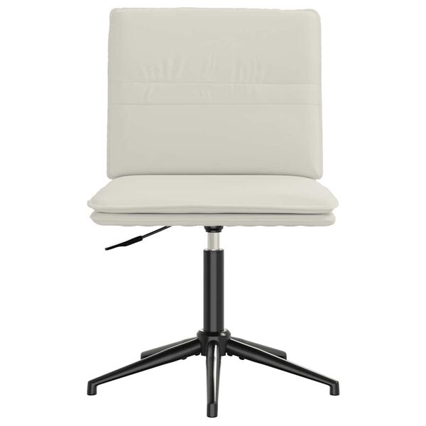 vidaXL Трапезен стол, кремав, кадифе