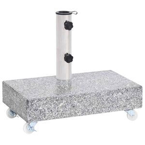 vidaXL Основа за чадър, светлосива, 45x25x8,3 см, гранит