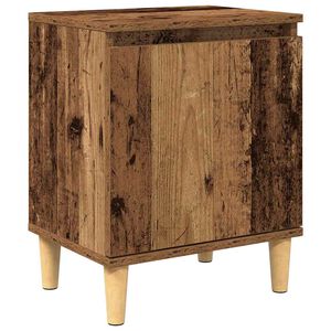 vidaXL Нощен шкаф Старо дърво 40 x 30 x 50 cm Инженерна дървесина
