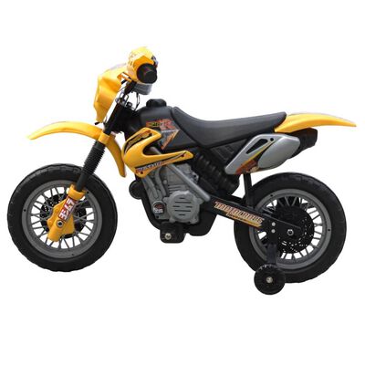 vidaXL Детски мотор, жълто и черно