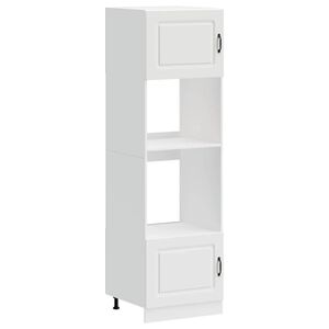 vidaXL Шкафове за фурна 2 бр Kalmar, бели, инженерно дърво