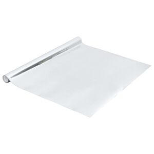 vidaXL Самозалепващо фолио за мебели, сребрист гланц, 500х90 см, PVC