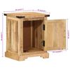 vidaXL Нощно шкафче, 40x35x50 см, масивна мангова дървесина