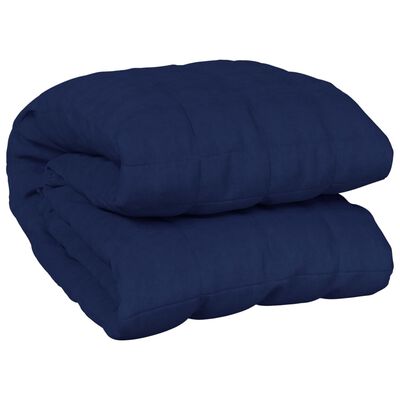 vidaXL Утежнено одеяло синьо 200x220 см 13 кг плат