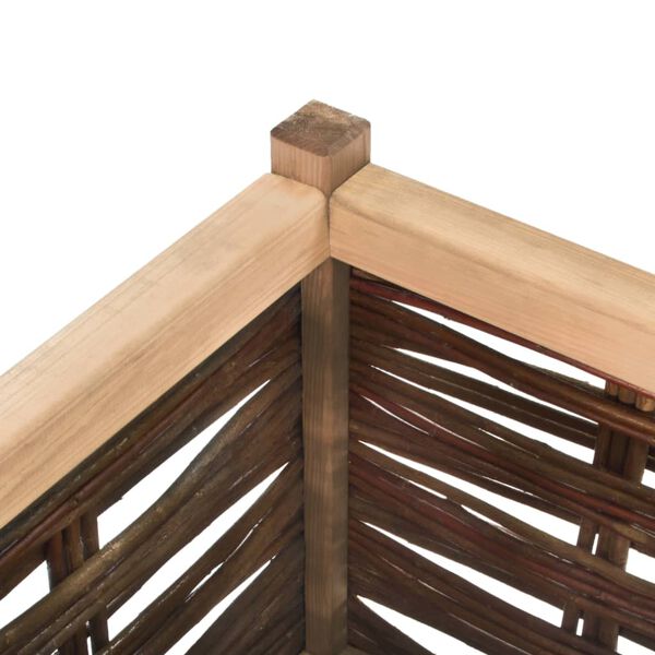 vidaXL Градинска повдигната леха, 80x40x40 см, бор масив