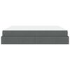 vidaXL Рамка за легло с матрак с матрак 2 pcs Тъмен сив текстил