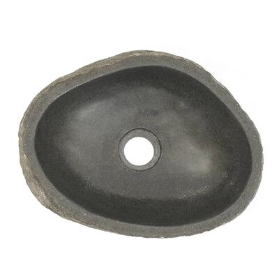vidaXL Мивка от речен камък, овална, 29-38 см