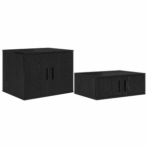 vidaXL Шкаф за съхранение 2 бр. Черния дъб 127 x 41 x 40 см