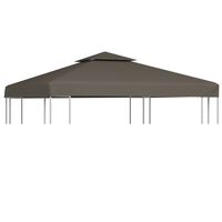 vidaXL Двоен покрив за шатра, 310 г/м², 3x3 м, таупе