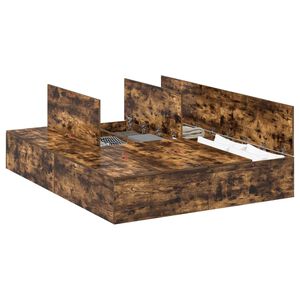 vidaXL Легло с място за съхранение Димян дъб 150 x 200 cm
