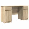vidaXL Бюро с чекмедже дъб сонома 140 x 49 x 76 см Инженерно дърво