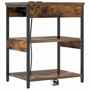 vidaXL Нощен шкаф Димян дъб 41 x 31 x 51 см Инженерно дърво