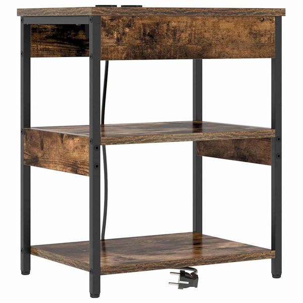 vidaXL Нощен шкаф Димян дъб 41 x 31 x 51 см Инженерно дърво