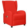 vidaXL Wingback електрически масажен стол, червен, изкуствена кожа