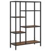 vidaXL Етажерка за книги 80x30x120 см стомана и инженерно дърво