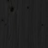 vidaXL Горна табла за легло, черна, 96x4x110 см, бор масив