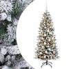 vidaXL Изкуствена коледна елха с топки 150 см 150 LED светодиода