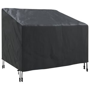vidaXL Покривало за градински стол Черно 96 x 79 x 74 см