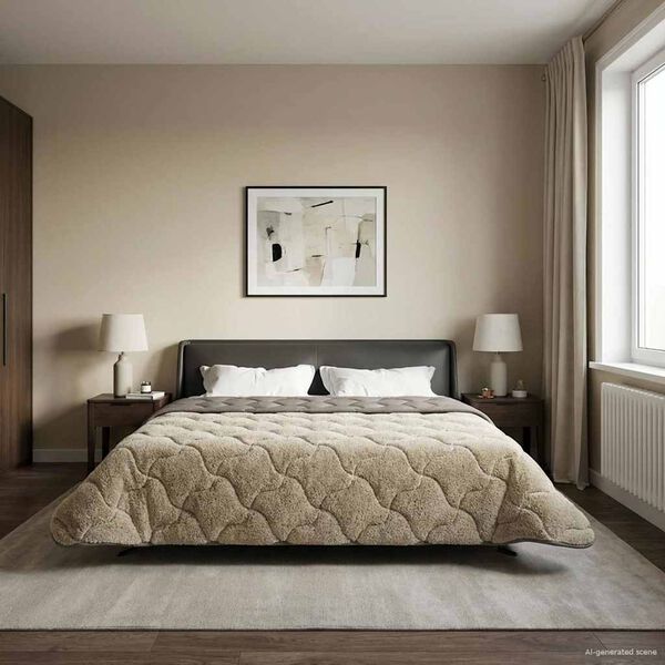 vidaXL Пълно годишно юрганче Патичено Светлосиво 200 x 240 cm