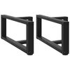 vidaXL Крака за масичка за кафе, Т-образни, 2 бр., черни, 70x25x(30-31) см, стомана