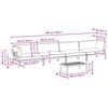 vidaXL Комплект дивани 5 pcs Антрацит Солидно акациево дърво