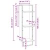 vidaXL Стенен рафт с рафт Дъб 30 x 25 x 100 cm Инженерно дърво