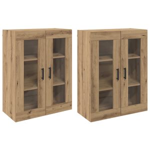 vidaXL Стенни шкафове 2 бр. дъб артизан 69,5 x 34 x 90 см