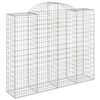 vidaXL Дъговидна габионна кошница 200x50x160/180 см поцинковано желязо
