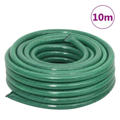 vidaXL Градински маркуч зелен 0,9" 10 м PVC