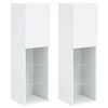 vidaXL ТВ шкафове с LED осветление 2 бр бели 30,5x30x102 см