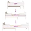vidaXL Рамка за легло с таблото Бяло 80 x 200 cm Инженерно дърво